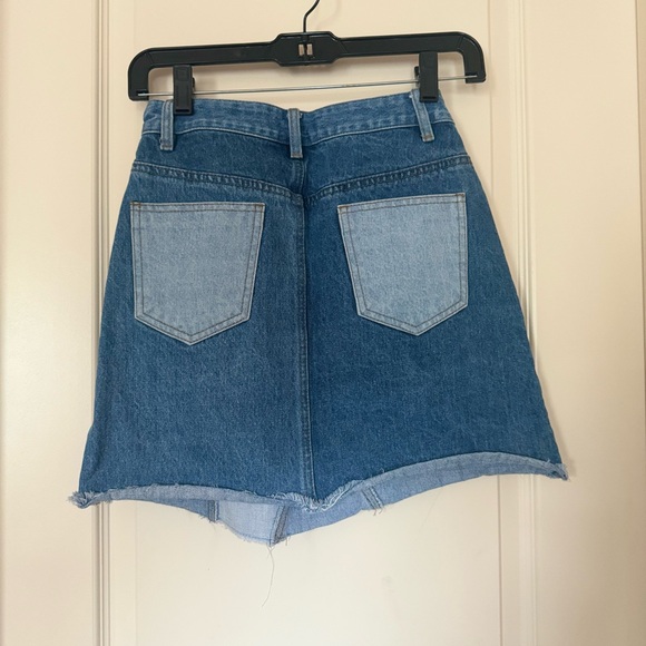 Korean Brand Patchwork Denim Skirts - Picture 2 of 3